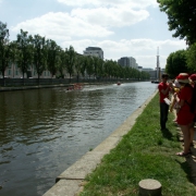 La fanfare Prise de bec à la Régate des poissons - REC Aviron - Rennes, Juillet 2013